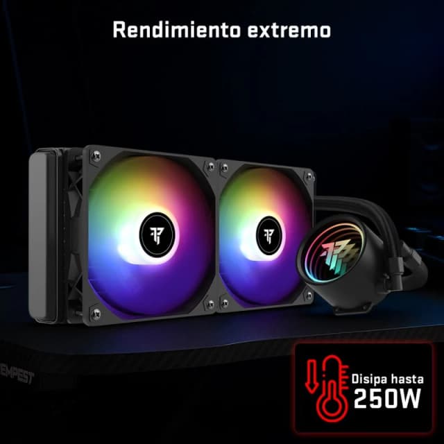 Detalle de Tempest Iceflow Refrigeración Líquida 240 ARGB Kit Liquid Cooler negra