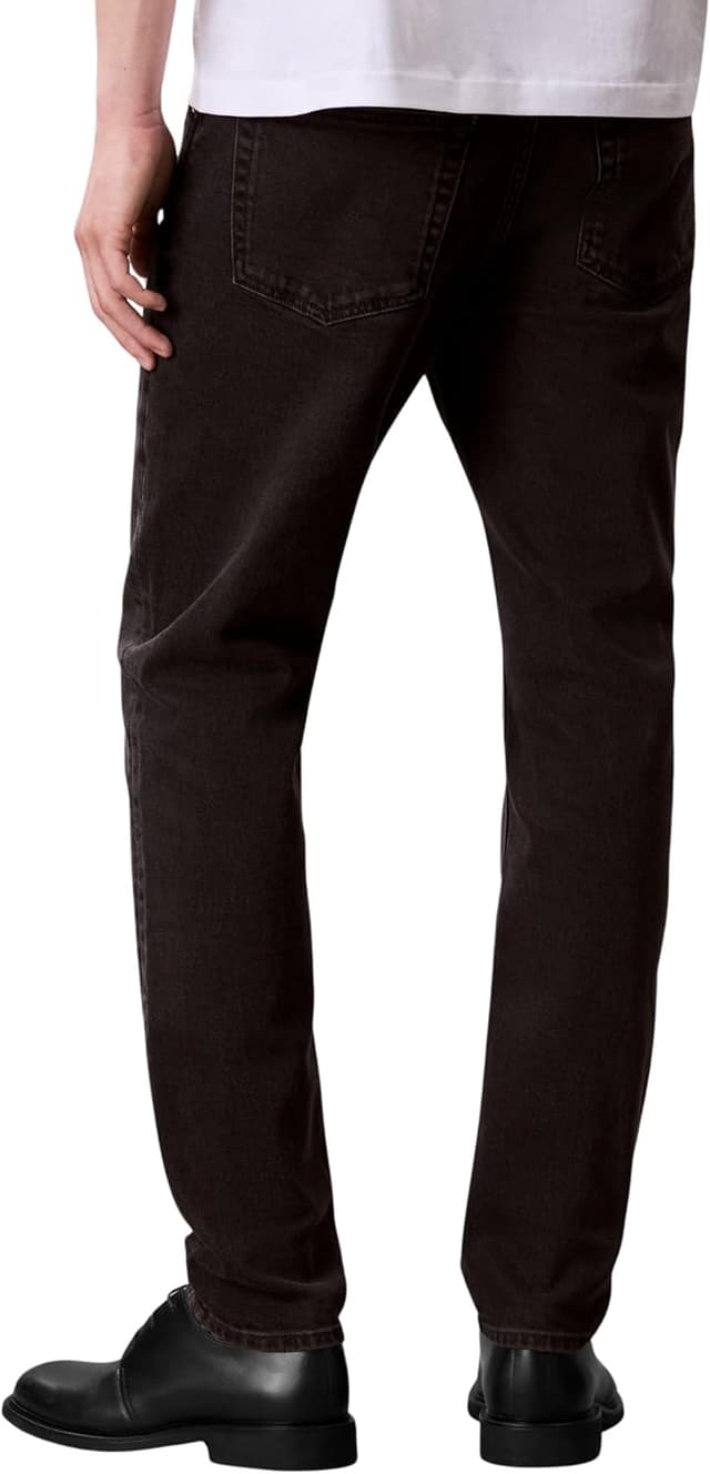 Detalle 2 de Calvin Klein Men’s Black Oil Slick Slim Tapered Fit Jeans