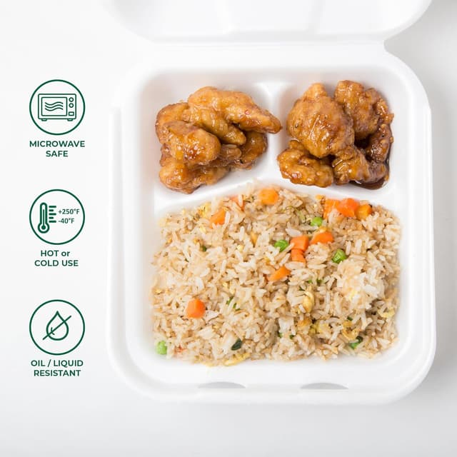 Detalle 2 de Freshware 8x8 Compostable Clamshell 🍱