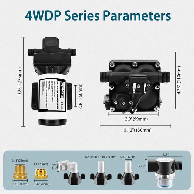 Thumbnail 3 de WASSERMANN RV Water Pump 5.0 GPM, 115V