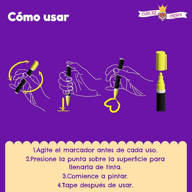 Thumbnail 3 de Chalky Crown Rotuladores Cristal Borrable 6 mm