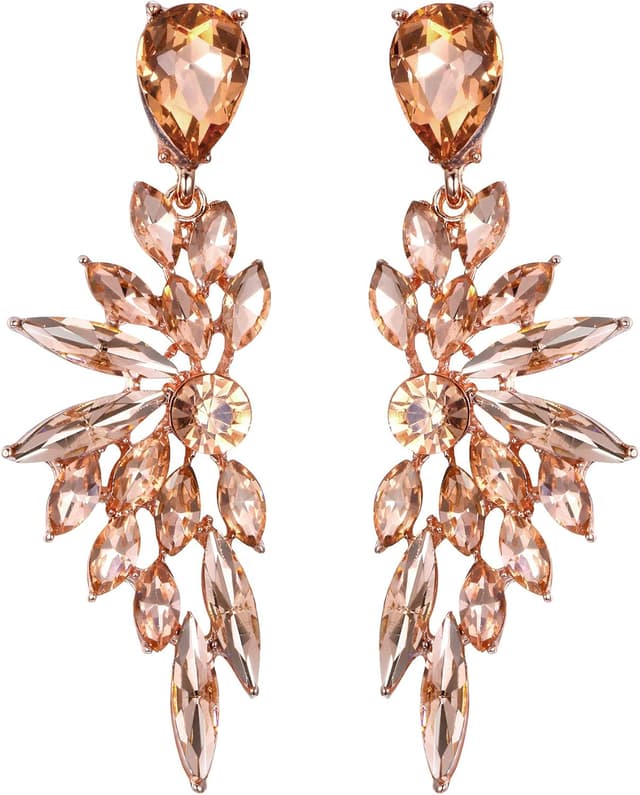 Thumbnail 6 de Clearine Ohrringe Hochzeit Braut mit Kristall- Tropfen/Marquise (Cluster) – hängende Ohrstecker für Damen