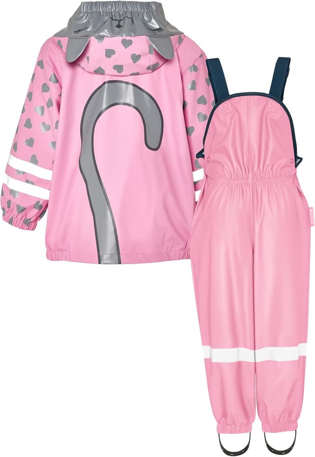 Detalle de Playshoes Unisex Kinder Regen-Set Regenlatzhose Regenanzug (2er Pack) – wind- und wasserdicht fürs Draußenspiel