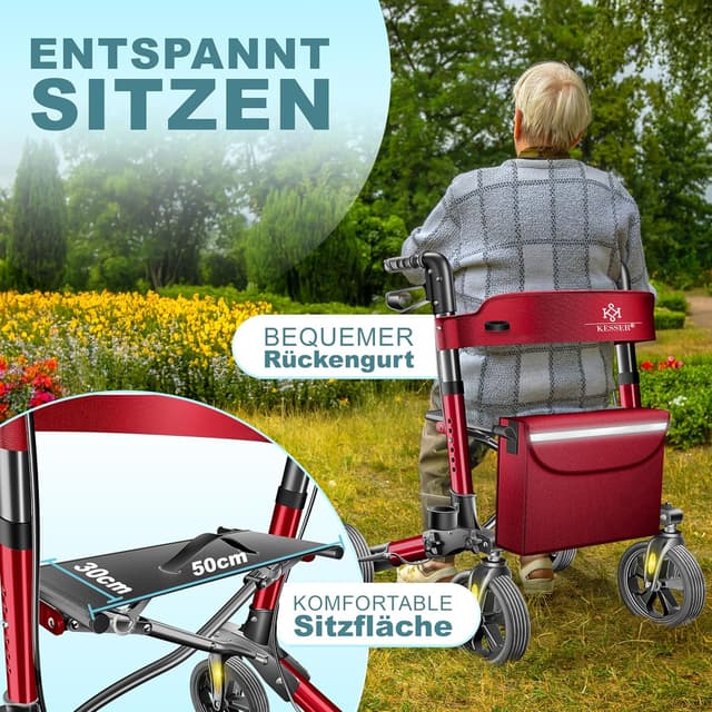 Thumbnail 3 de KESSER Leichtgewicht Rollator faltbar 7,6 kg
