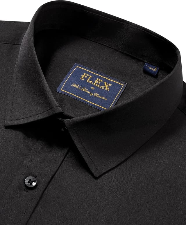 Detalle de siliteelon Hemd Herren Bügelfrei Regular Fit Langarm – Stretch Businesshemd in Weiß