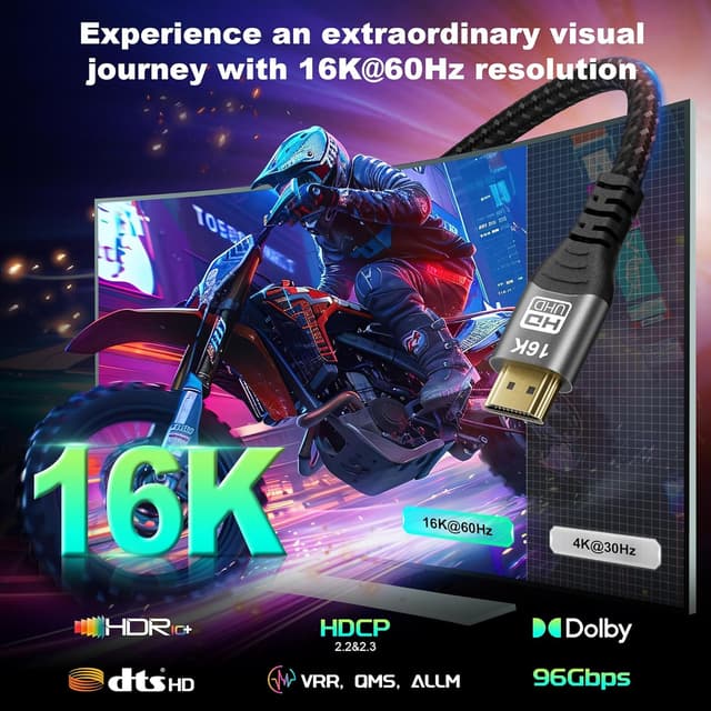 Thumbnail 2 de CAKOBLE HDMI 2.2 Cable 0.5m