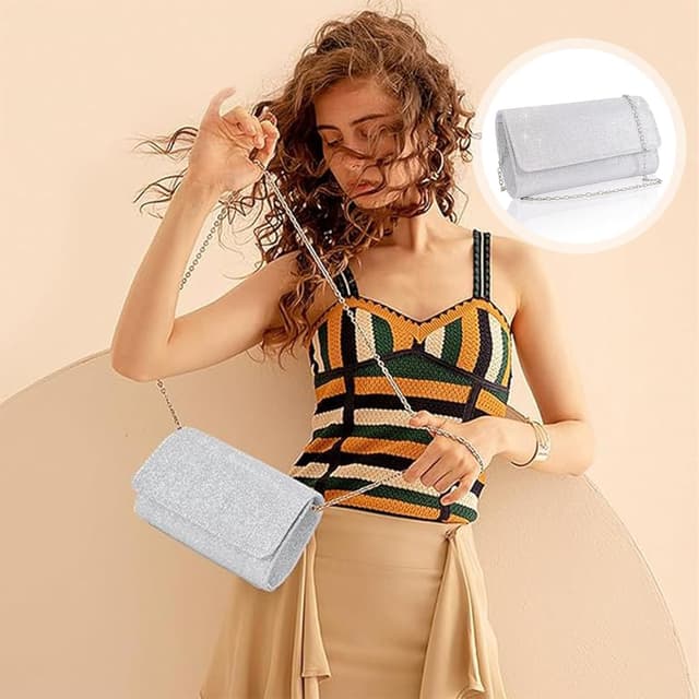 Thumbnail 1 de Weenwill Silberne Clutch 20 cm