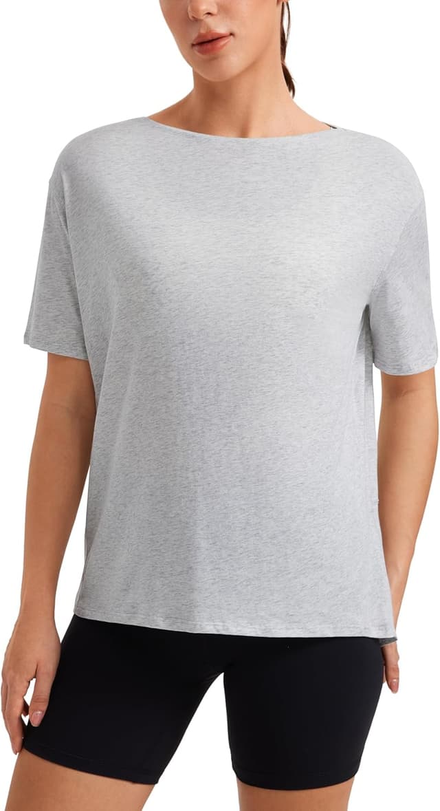 Thumbnail 6 de CRZ YOGA camicia a maniche corte in cotone Pima con vestibilità ampia per allenamento