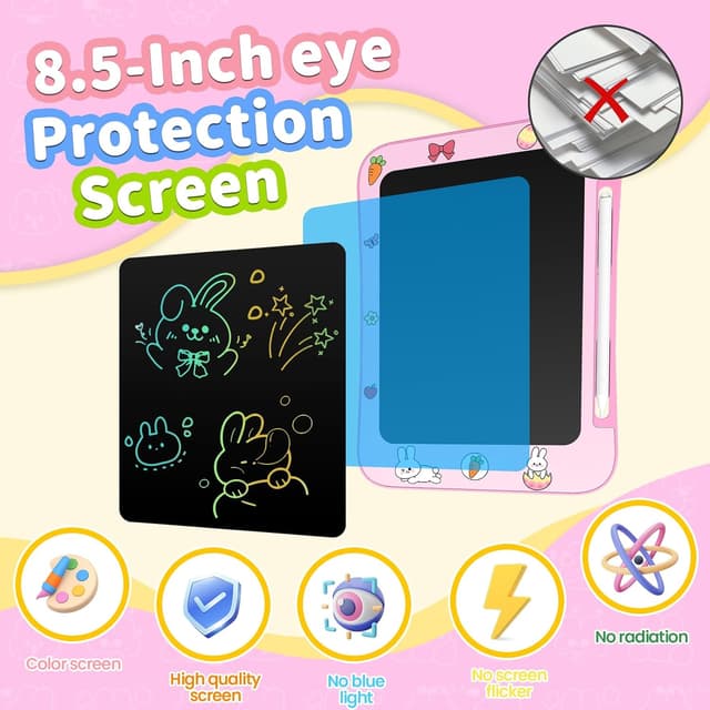 Detalle de Genialba LCD Writing Tablet (Rabbit) – colourful screen drawing board for ages 3–7