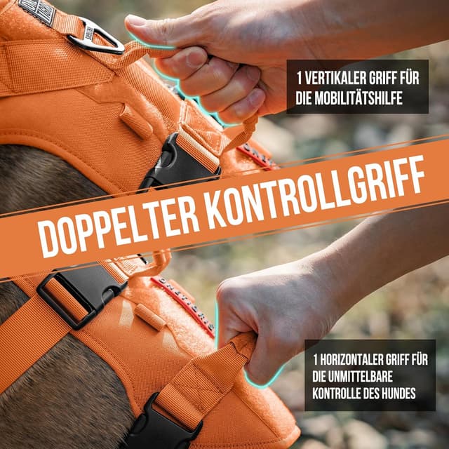 Detalle de OneTigris Harnais tactique T-BONE pour chien, réglable et anti-éclatement, nylon 1000D
