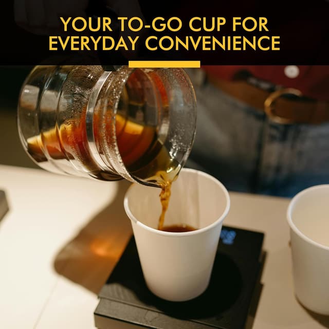 Thumbnail 5 de RACETOP 8 oz Disposable Coffee Cups 500 pack