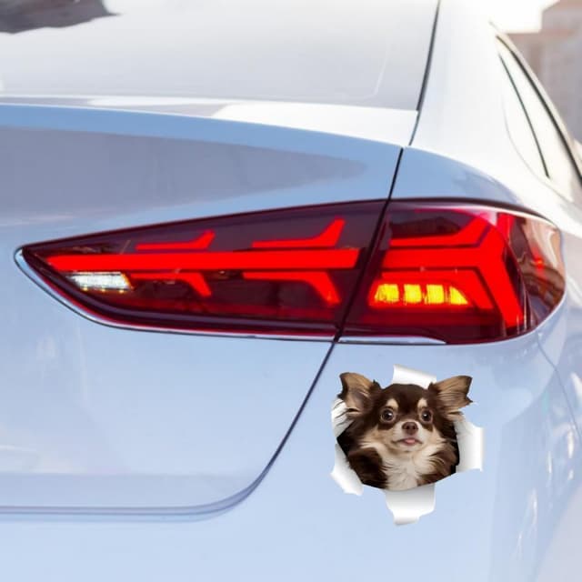 Thumbnail 2 de Chihuahua Aufkleber 18cm wasserdicht 3D Effekt