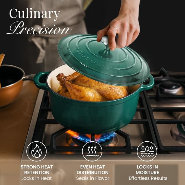 Detalle 2 de Dutch oven 3.1 quart, 22cm, dark green