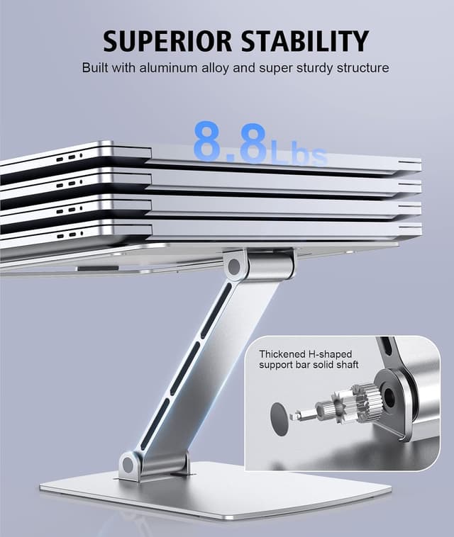 Detalle de Glangeh Laptop Stand Adjustable Height 10–16"