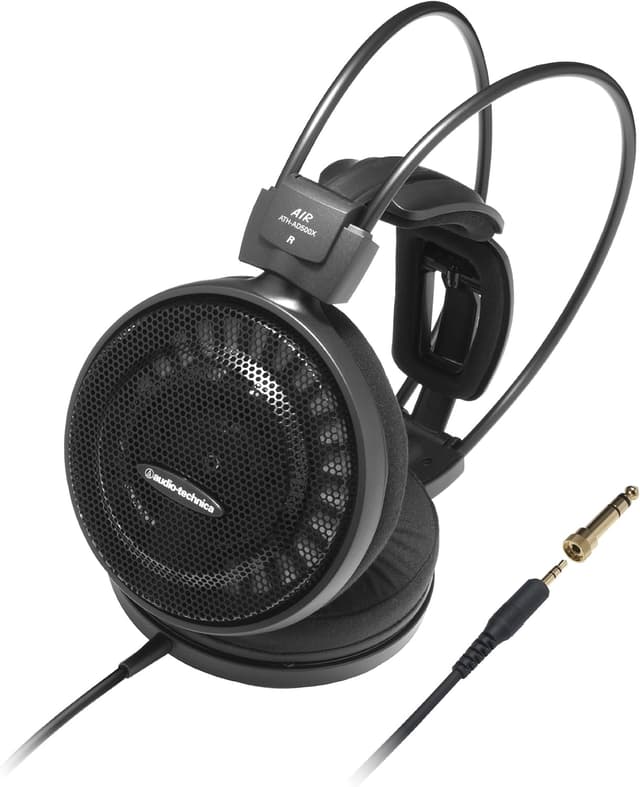 Detalle de Audio-Technica ATH-AD500X Offener Hi-Fi-Kopfhörer (schwarz) – 53-mm-Treiber, 3D-Flügelsystem