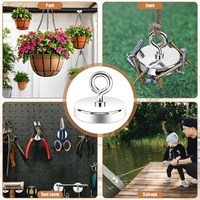 Thumbnail 3 de Neosmuk Magnet Stark, 140kg Groß Sehr Starker Magnet, Super Neodym Großer Magnets,Hochleistungsmagnet Ideal für Magnets Fischen.
Neosmuk Magnet Stark, 140kg Groß Sehr Starker…