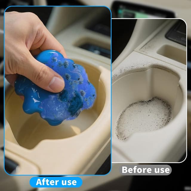 Detalle 2 de ASFSKY Tastatur Reinigungsgel für Auto-Innenraum (Reinigungsset) – Blaue Reinigungsknete mit Duft
