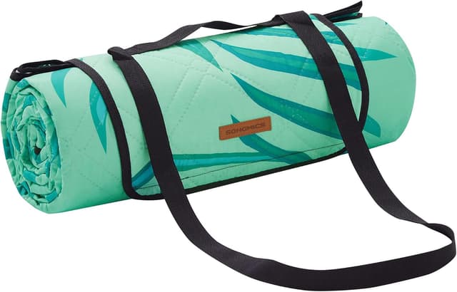 Detalle de SONGMICS Coperta Picnic 200 x 200 cm pieghevole impermeabile a 4 strati con fondo in alluminio GCM001C02