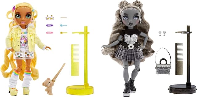 Detalle 2 de Rainbow High Shadow High Special Edition Madison Twins 2 Pack – Sunny & Luna, bambole fashion da abbinare