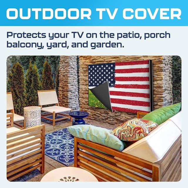 Detalle de Outdoor TV Cover 65 Inch Weatherproof & Waterproof TV Enclosure (Weatherproof Screen Protector)