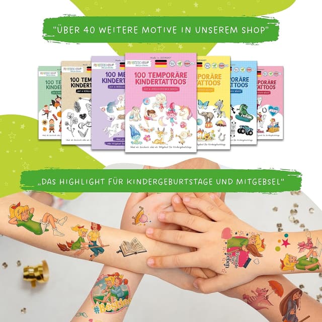 Detalle 1 de Papierdrachen Papierdrachen 100 Tattoos Kinder