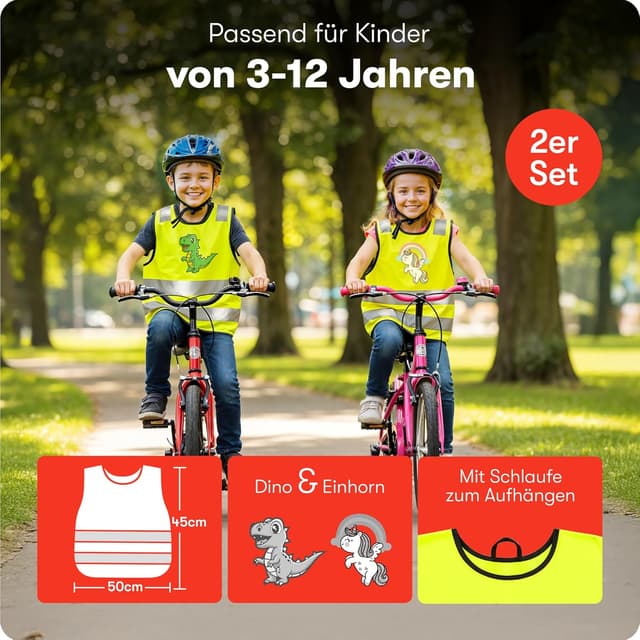 Detalle 2 de PURAHLEP Warnweste Kinder 2er Set