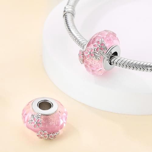 Detalle 2 de HappyStar charm plata 925 flor de rosa
