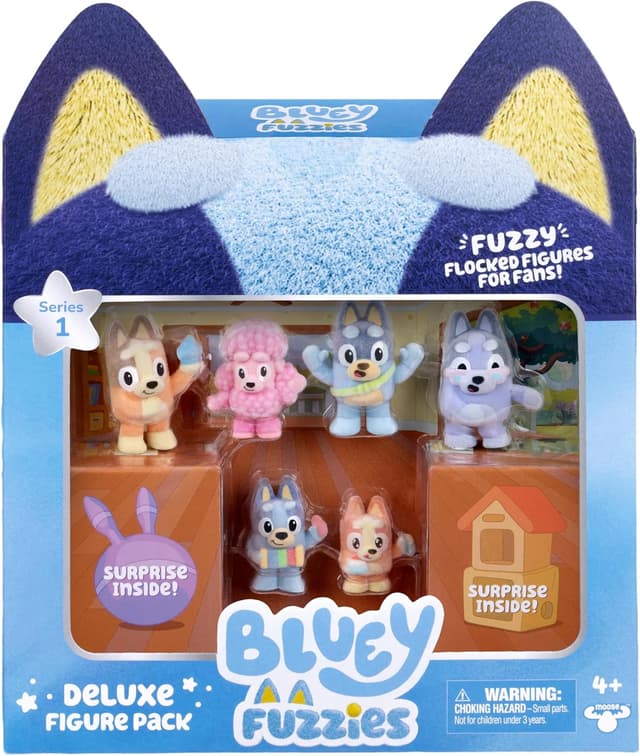 Detalle 1 de Bluey Fuzzies Deluxe Figure Pack 6 mini-figures