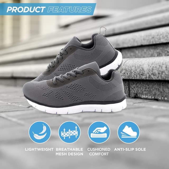 Detalle 2 de Get Fit Men’s Mesh Running Trainers for Walking, Gym and Sport