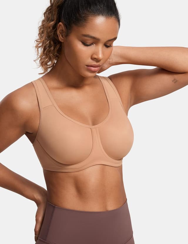 Detalle de Soutien-gorge de sport femme SYROKAN à armatures extérieures, maintien extreme (grande taille)
