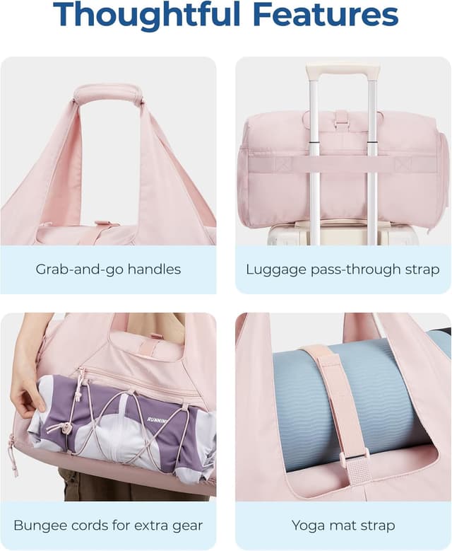 Detalle 2 de Bagsmart Sporttasche Damen 46 x 20 x 27 cm