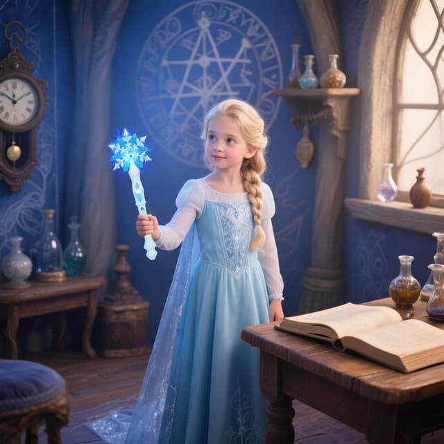 Detalle 2 de AUYAO Zauberstab mit Licht 32 cm Schneeflocke