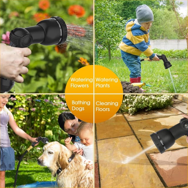 Thumbnail 6 de Garden Hose Pipe 50FT – 3X Expandable Hose with 10-Mode Spray Gun and Brass Fittings