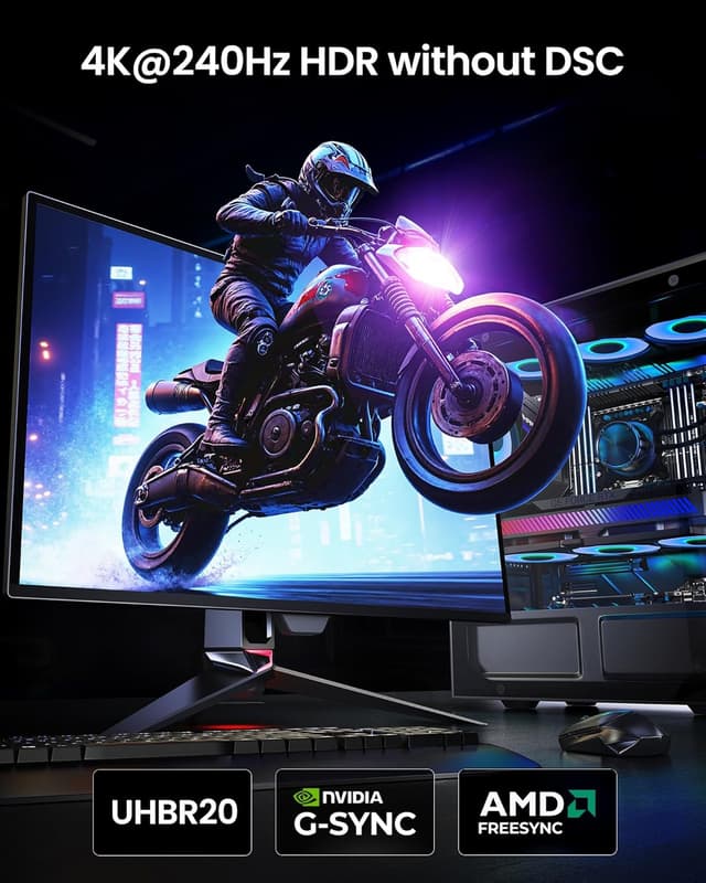 Detalle 2 de Silkland DisplayPort 2.1 80Gbps 2 m