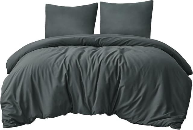 Detalle de Aisbo Bettwäsche 220x240 Grau Mikrofaser