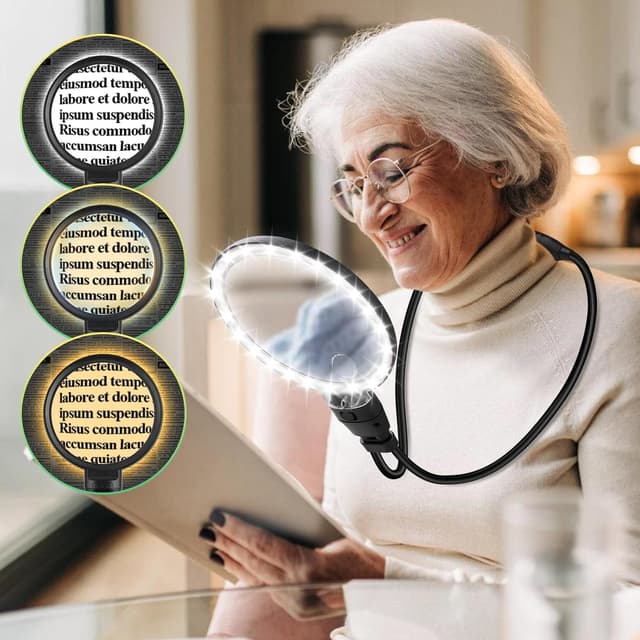 Detalle de NZQXJXZ Lupa 10X con Luz