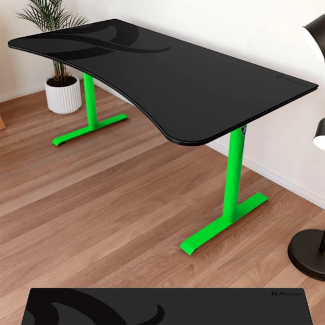 Detalle de Arozzi Arena Verde — Mesa gaming 140 cm