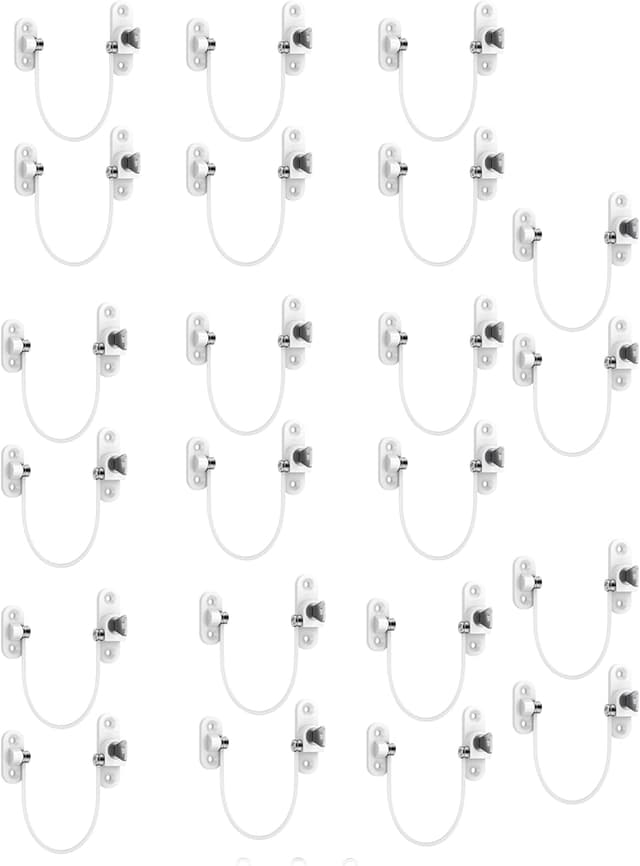 Thumbnail 6 de HOMGEN Window Locks Popular 10pcs Window Restrictor for UPVC & Wood Windows (with screws & keys)