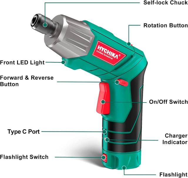 Thumbnail 3 de HYCHIKA Electric Screwdriver 6Nm 2000mAh