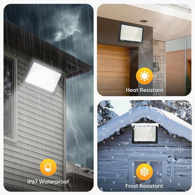 Detalle de Foco LED Exterior 200W IP67, 20,000LM, Blanco Frío, Jardín