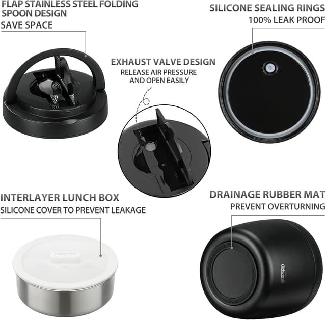 Detalle 2 de wiwens Thermo Food Jar 32oz insulated food container 🍱