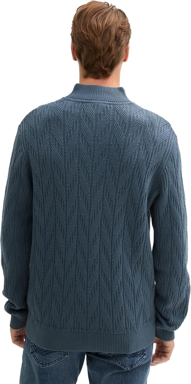 Detalle 2 de TOM TAILOR Pullover da uomo a maniche lunghe: comfort quotidiano con taglio comodo