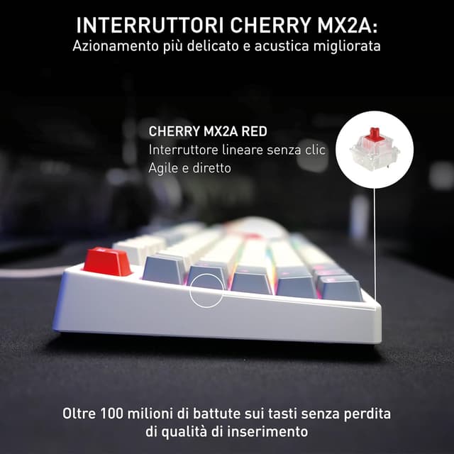 Detalle de CHERRY XTRFY K4V2 TKL tastiera gaming cablata