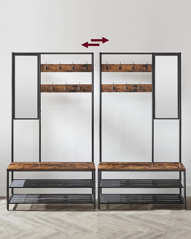 Thumbnail 6 de VASAGLE HSR415B01 Appendiabiti con Scarpiera 35x98x180 cm