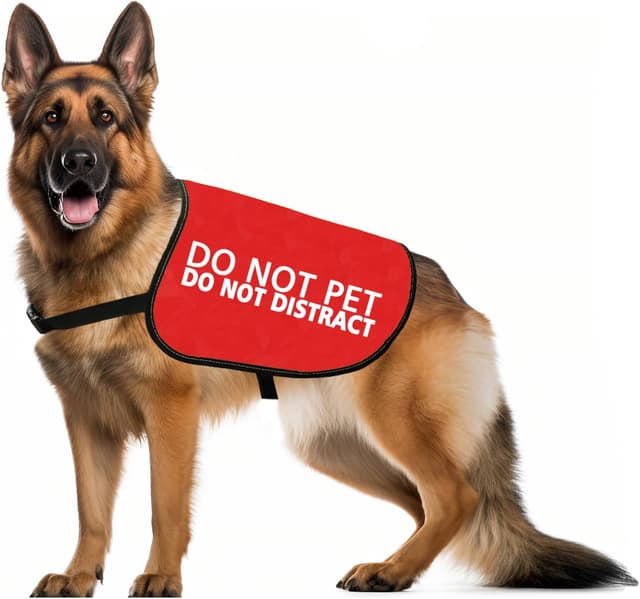 Detalle de Do Not Pet Do Not Distract Dog Jacket Vest (PET DISTRACT L) – Service/Working Dog Warning Slogan Vest