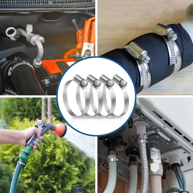 Thumbnail 6 de Bolatus 20–32mm Adjustable Hose Clips (10 Pack) – Stainless Steel Worm Drive Clamps