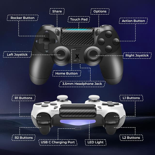Thumbnail 4 de Glitfix Wireless Controller for PS-4 800mAh