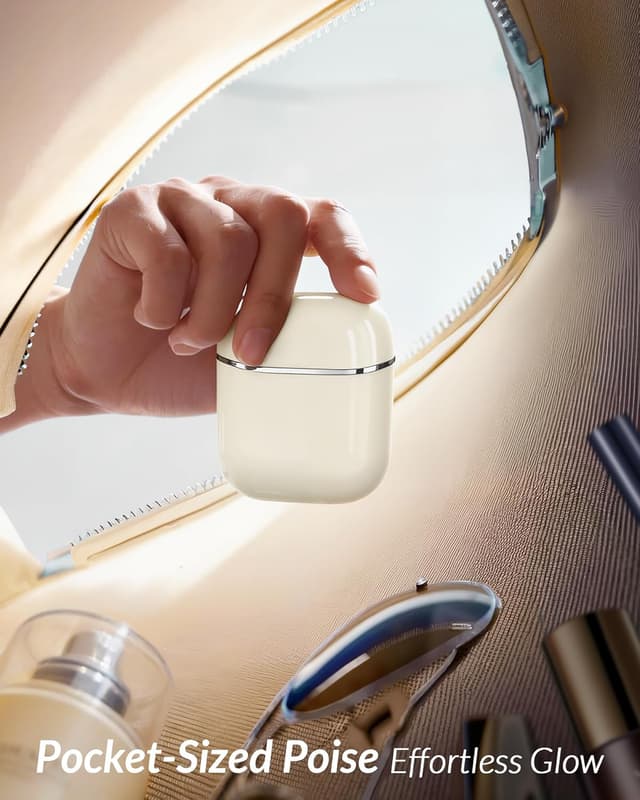 Detalle de Portable Painless Facial Hair Remover for Women (2 Dual Blades) — Rechargeable Face Shaver for Upper Lip & Chin