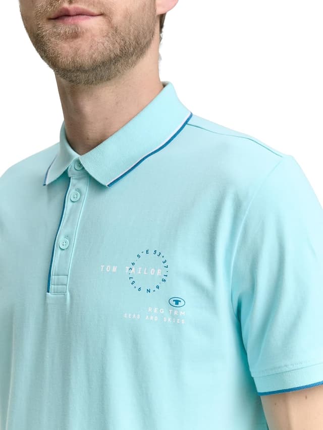 Detalle de TOM TAILOR 1046795 Polo da uomo: tessuto leggero e stile da indossare tutti i giorni