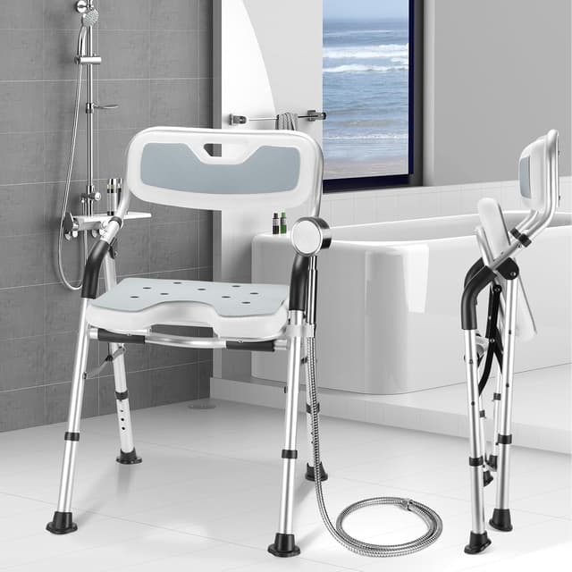 Thumbnail 1 de DEWEL Silla Ducha plegable 150 kg Gris